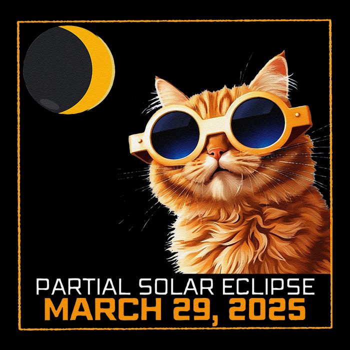 Solar Eclipse Cat 2025 Partial Solar Eclipse 03.29.25 Impact Tech Backpack