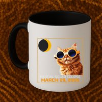 Solar Eclipse Cat 2025 Partial Solar Eclipse 03.29.25 Coffee Mug