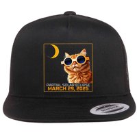 Solar Eclipse Cat 2025 Partial Solar Eclipse 03.29.25 Flat Bill Trucker Hat