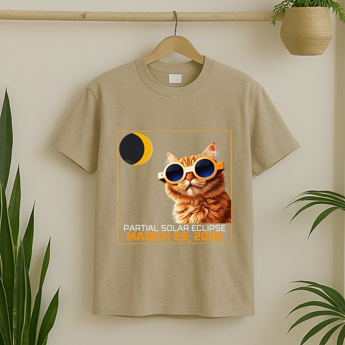 Solar Eclipse Cat 2025 Partial Solar Eclipse 03.29.25 T-Shirt