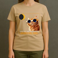 Solar Eclipse Cat 2025 Partial Solar Eclipse 03.29.25 T-Shirt