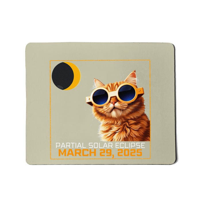 Solar Eclipse Cat 2025 Partial Solar Eclipse 03.29.25 Mousepad