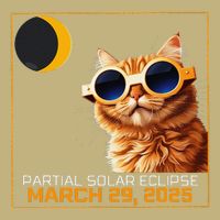 Solar Eclipse Cat 2025 Partial Solar Eclipse 03.29.25 Mousepad