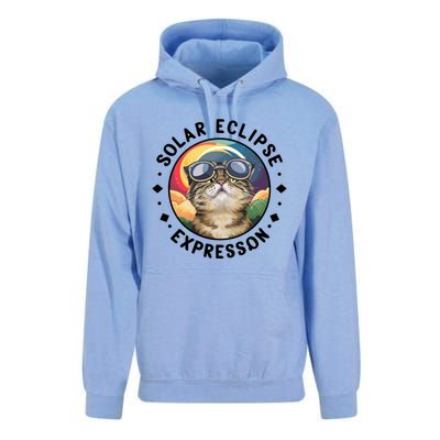 Solar Eclipse Cat Spectacle Unisex Surf Hoodie