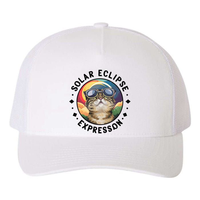 Solar Eclipse Cat Spectacle Yupoong Adult 5-Panel Trucker Hat