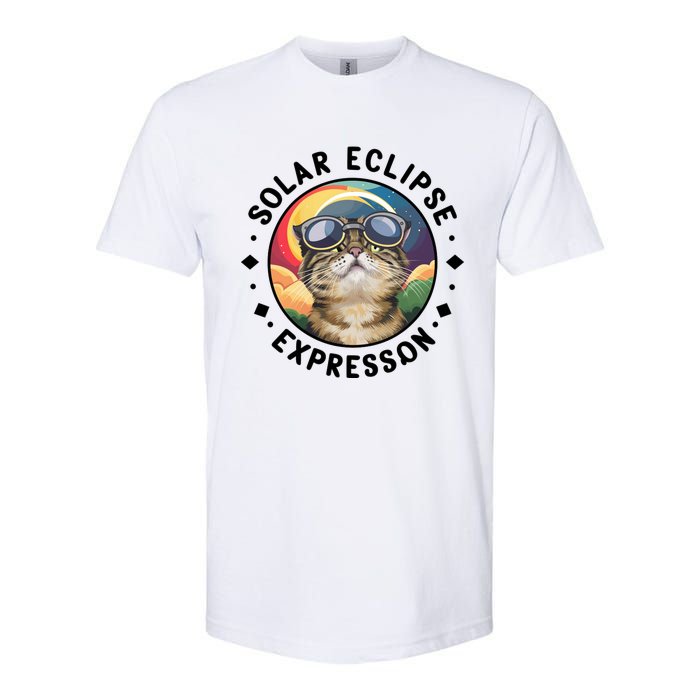 Solar Eclipse Cat Spectacle Softstyle CVC T-Shirt