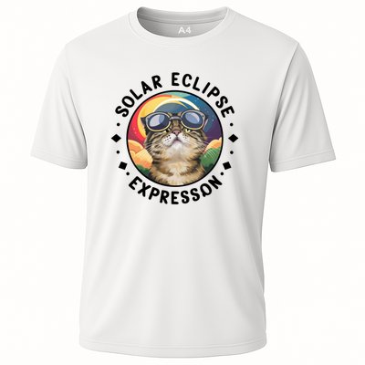 Solar Eclipse Cat Spectacle Cooling Performance Crew T-Shirt