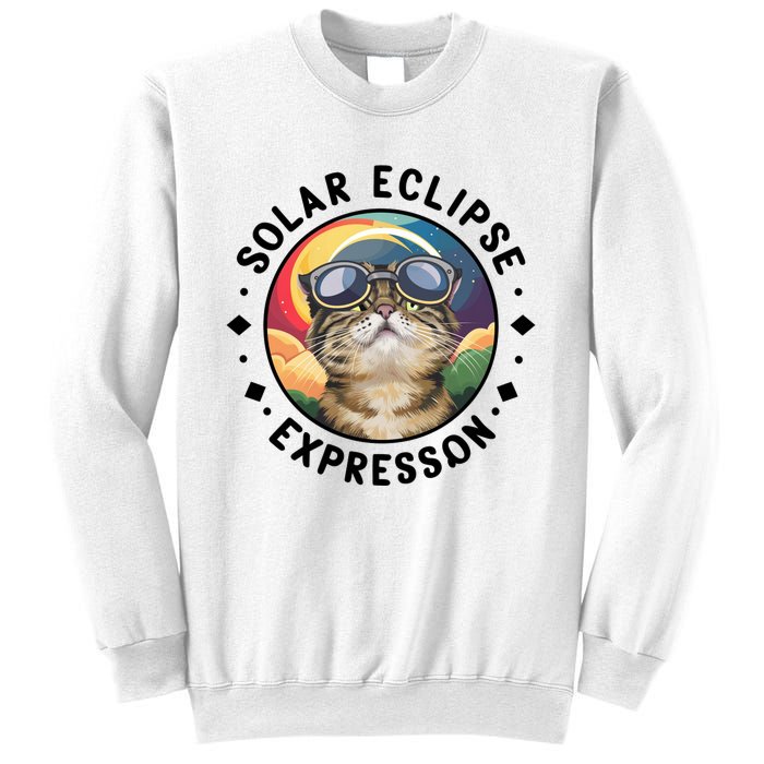 Solar Eclipse Cat Spectacle Sweatshirt