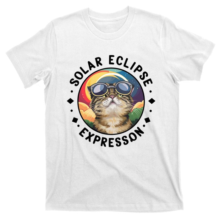 Solar Eclipse Cat Spectacle T-Shirt