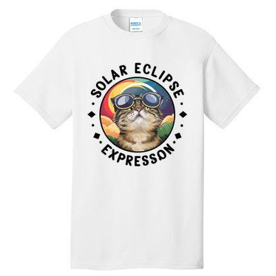 Solar Eclipse Cat Spectacle Tall T-Shirt