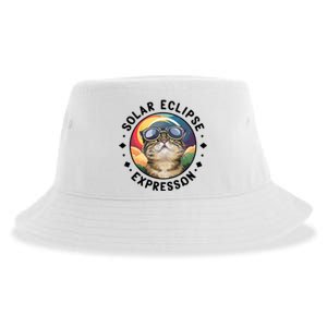 Solar Eclipse Cat Spectacle Sustainable Bucket Hat