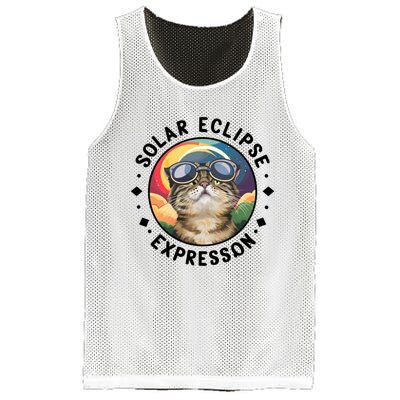 Solar Eclipse Cat Spectacle Mesh Reversible Basketball Jersey Tank