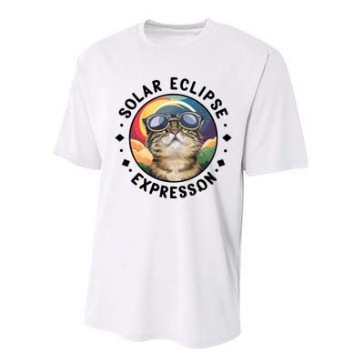 Solar Eclipse Cat Spectacle Performance Sprint T-Shirt