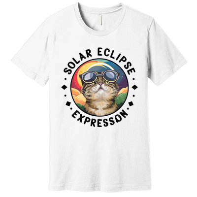 Solar Eclipse Cat Spectacle Premium T-Shirt