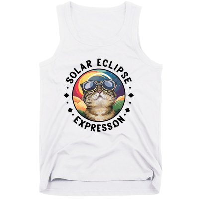 Solar Eclipse Cat Spectacle Tank Top