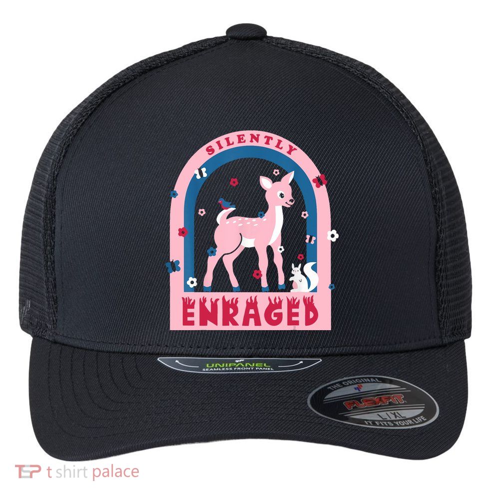 Silently Enraged Christmas Holidays Casual Flexfit Unipanel Trucker Cap