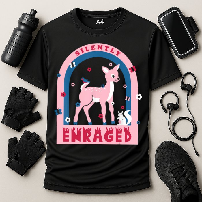 Silently Enraged Christmas Holidays Casual Cooling Performance Crew T-Shirt