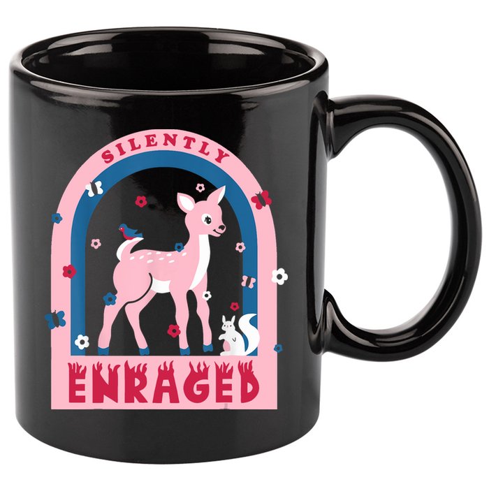 Silently Enraged Christmas Holidays Casual 11oz C Handle Ceramic Mug