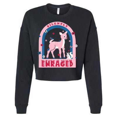 Silently Enraged Christmas Holidays Casual Cropped Pullover Crew