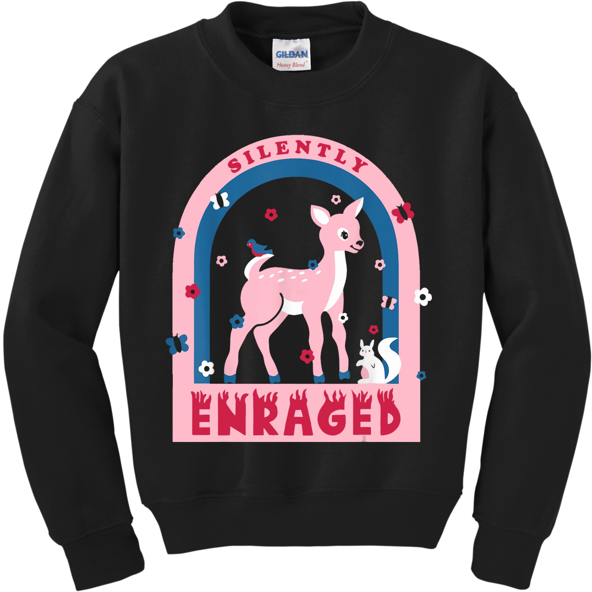 Silently Enraged Christmas Holidays Casual Kids Sweatshirt