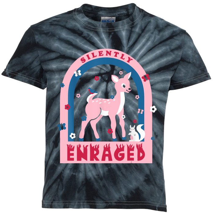 Silently Enraged Christmas Holidays Casual Kids Tie-Dye T-Shirt