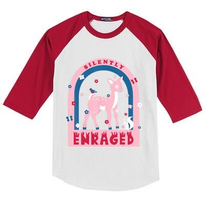 Silently Enraged Christmas Holidays Casual Kids Colorblock Raglan Jersey