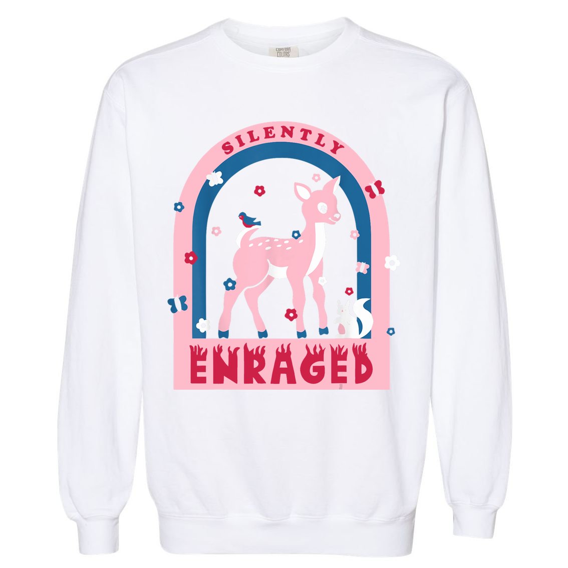 Silently Enraged Christmas Holidays Casual Garment-Dyed Sweatshirt