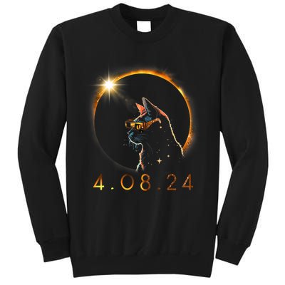 Solar Eclipse Cat Wearing Solar Eclipse Glasses Sweatshirt