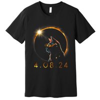 Solar Eclipse Cat Wearing Solar Eclipse Glasses Premium T-Shirt