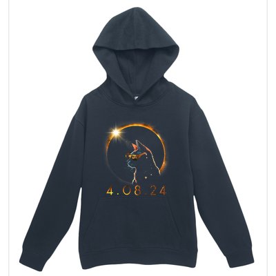 Solar Eclipse Cat Wearing Solar Eclipse Glasses Urban Pullover Hoodie