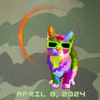 Solar Eclipse Cat Wearing Solar Eclipse Glasses Legacy Tie Dye Trucker Hat