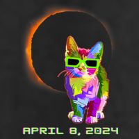 Solar Eclipse Cat Wearing Solar Eclipse Glasses Cool Comfort Performance Bucket Hat