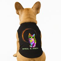 Solar Eclipse Cat Wearing Solar Eclipse Glasses Doggie Tank