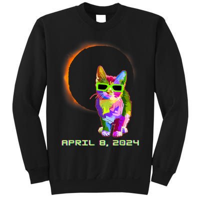 Solar Eclipse Cat Wearing Solar Eclipse Glasses Sweatshirt