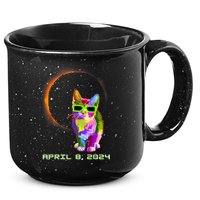 Solar Eclipse Cat Wearing Solar Eclipse Glasses 15oz Campfire Ceramic Mug