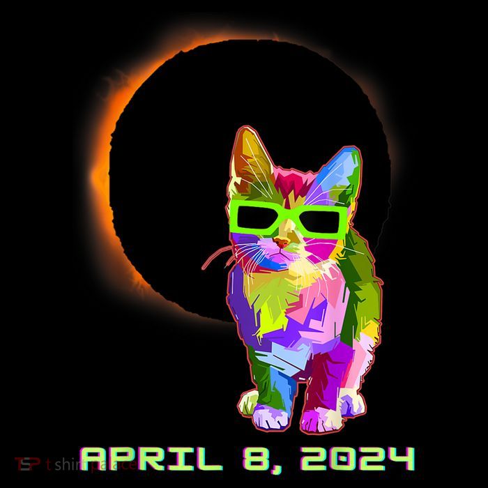 Solar Eclipse Cat Wearing Solar Eclipse Glasses 16 in Basic Backpack