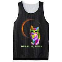 Solar Eclipse Cat Wearing Solar Eclipse Glasses Mesh Reversible Basketball Jersey Tank