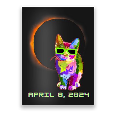 Solar Eclipse Cat Wearing Solar Eclipse Glasses Poster