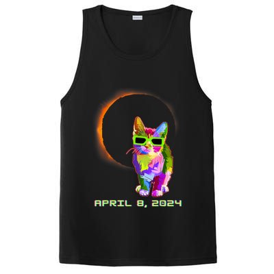 Solar Eclipse Cat Wearing Solar Eclipse Glasses PosiCharge Competitor Tank