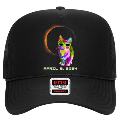 Solar Eclipse Cat Wearing Solar Eclipse Glasses Trucker Hat