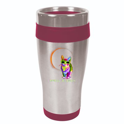 Solar Eclipse Cat Wearing Solar Eclipse Glasses 16oz Travel Tumbler