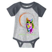 Solar Eclipse Cat Wearing Solar Eclipse Glasses Infant Baby Jersey Bodysuit