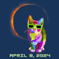 Solar Eclipse Cat Wearing Solar Eclipse Glasses Infant Baby Jersey Bodysuit