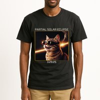 Solar Eclipse Cat 2025 Partial Solar Eclipse 03.29.25 Tall T-Shirt