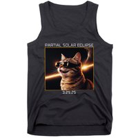 Solar Eclipse Cat 2025 Partial Solar Eclipse 03.29.25 Tank Top