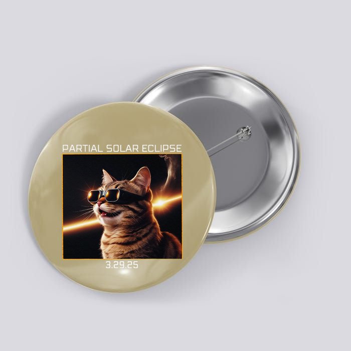 Solar Eclipse Cat 2025 Partial Solar Eclipse 03.29.25 Button