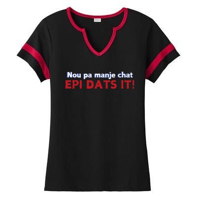 Springfield Eating Cats Haitian Creole Epi Dats It Ladies Halftime Notch Neck Tee