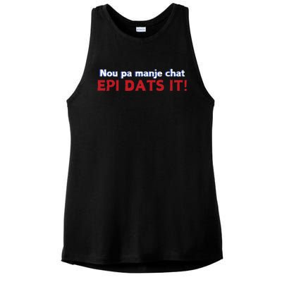 Springfield Eating Cats Haitian Creole Epi Dats It Ladies PosiCharge Tri-Blend Wicking Tank