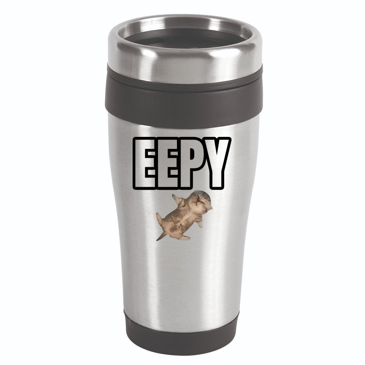 Sillystudio Eepy Cat 16oz Travel Tumbler
