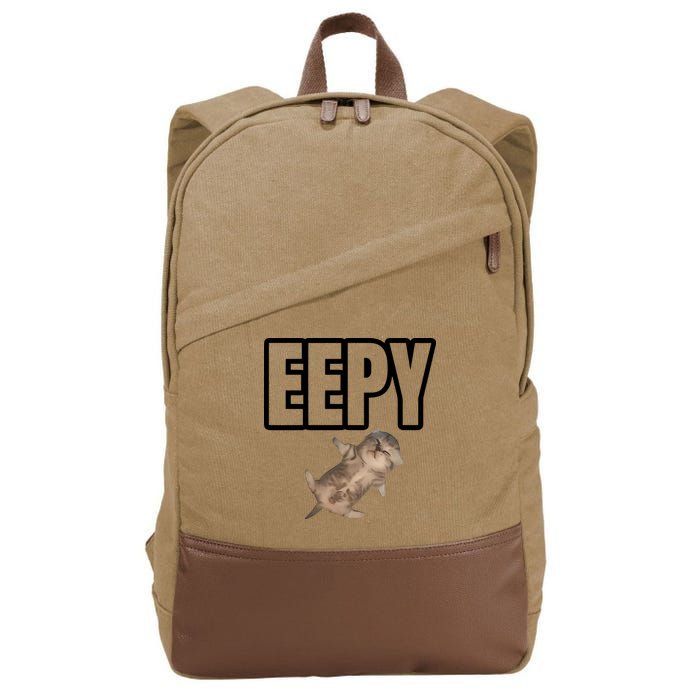 Sillystudio Eepy Cat Cotton Canvas Backpack